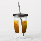 Verre En Acrylique Motif d'automne avec feuilles d'érable en chute et (Gauche)