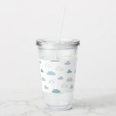 Verre En Acrylique Motif de nuage à main levée (Dos)