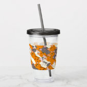 Verre En Acrylique Motif en diagonale du chat noir blanc gingembre (Gauche)