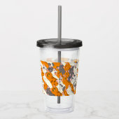 Verre En Acrylique Motif en diagonale du chat noir blanc gingembre (Droite)