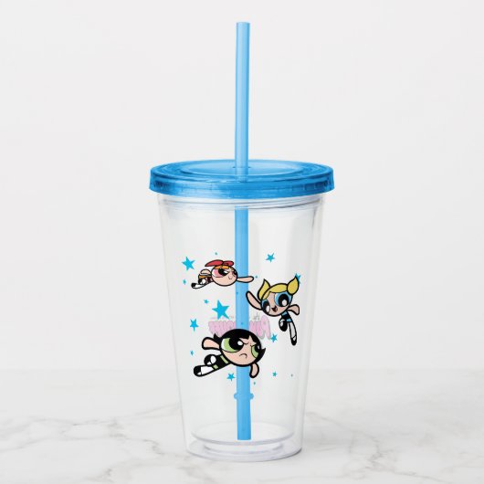 Verre En Acrylique Motif étoilé des filles Powerpuff (Devant)