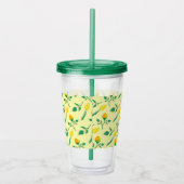 Verre En Acrylique Motif floral avec rose jaune et fleurs de tulipe (Droite)