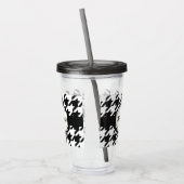 Verre En Acrylique Motif Houndstooth (Gauche)