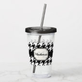 Verre En Acrylique Motif Houndstooth (Dos)