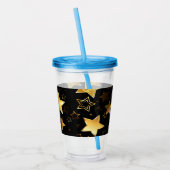 Verre En Acrylique Motif sans couture avec étoiles d'or (Gauche)