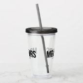 Verre En Acrylique Mr & Mrs Mariage Personnalisé Faveur (Gauche)