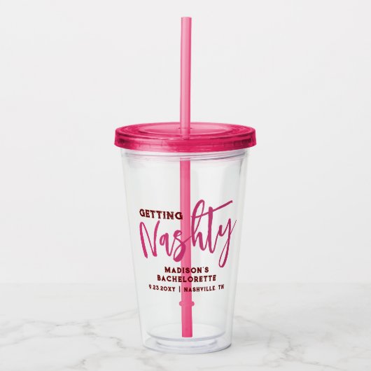 Verre En Acrylique Nashville Bachelorette Obtenez Nashty Favoriser (Devant)
