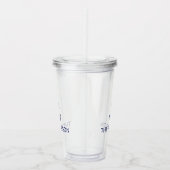 Verre En Acrylique Nautical Custom Boat Name Marine bleu ancre (Droite)