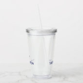 Verre En Acrylique Nautical Custom Boat Name Marine bleu ancre (Gauche)