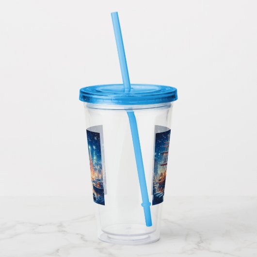 Verre En Acrylique Navire à quai Noël/hiver (Gauche)