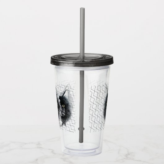 Verre En Acrylique Ne pas stresser le chat géométrique Meowt (Droite)