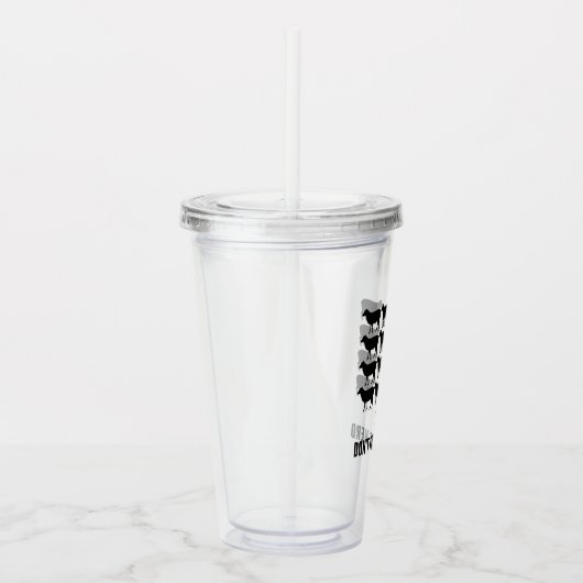 Verre En Acrylique Ne suivez pas le troupeau de moutons - Soyez vous- (Droite)