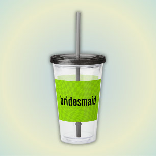 Verre En Acrylique Neon Slime Green Summer Bachelorette Bridesmaid