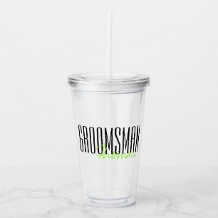 Verre En Acrylique Noce faite sur commande audacieuse de "Groomsman"