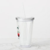 Verre En Acrylique Noël moderne Red Truck Script Famille Vacances (Gauche)