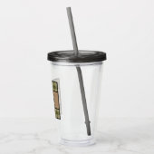 Verre En Acrylique Nom de famille Cabine Arbres Sage Green Plaid Burl (Gauche)