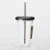 Verre En Acrylique Nom de famille Cabine Arbres Sage Green Plaid Burl (Droite)