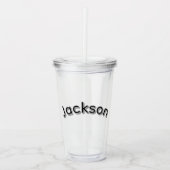 Verre En Acrylique Nom de garçon Jackson, (Devant)