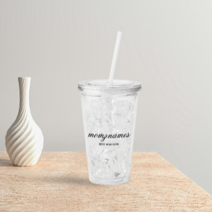 Verre En Acrylique Nom de la calligraphie personnalisée de la meilleu