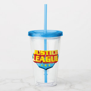 Verre En Acrylique Nom de la ligue de justice et logo du bouclier