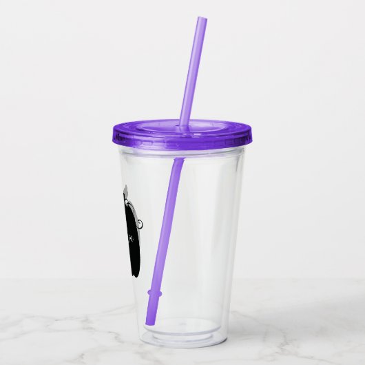 Verre En Acrylique Nom du patch Citrouille simple Script monographié (Dos)