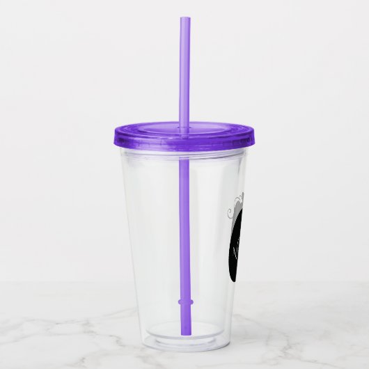 Verre En Acrylique Nom du patch Citrouille simple Script monographié (Devant)