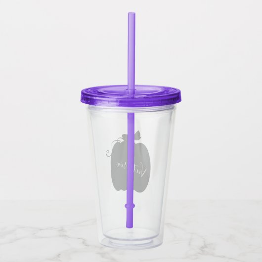 Verre En Acrylique Nom du patch Citrouille simple Script monographié (Droite)