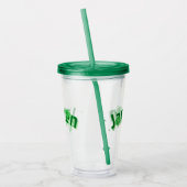 Verre En Acrylique Nom Jayden Vert, (Gauche)