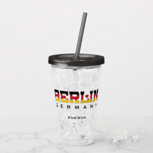 Verre En Acrylique Nom personnalisé Berlin Allemagne