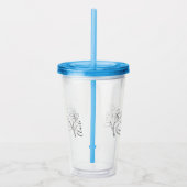 Verre En Acrylique Nom personnalisé Jonquille de mars Fleur de naissa (Droite)