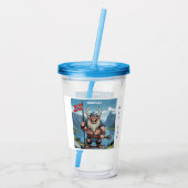 Verre En Acrylique Nom personnalisé Norwegian Troll (Dos)