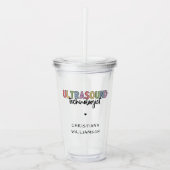 Verre En Acrylique Nom personnalisé Ultrasound Technologist Cadeaux (Devant)