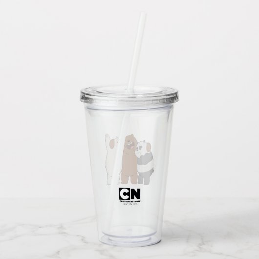 Verre En Acrylique Nous, Groupe Ours Nus Hug (Dos)