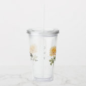 Verre En Acrylique Novembre Mois de naissance Fleur Chrysanthème (Droite)