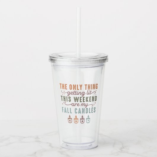 Verre En Acrylique Obtenir mes bougies automnales (Devant)