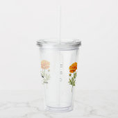 Verre En Acrylique Octobre Mois de naissance Fleur Marigold Personnal (Droite)