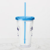 Verre En Acrylique Oh Baby Baby shower Navy Blue Script Cadeau Favori (Droite)