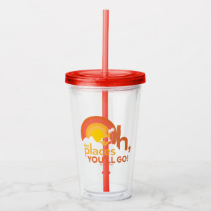 Verre En Acrylique Oh, The Places You'll Go! Typographie de Paysage