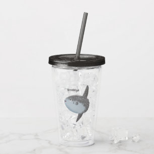 Verre En Acrylique Oiseau de mer mola mola mignonne caricature