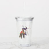 Verre En Acrylique Oiseaux de Paruline Céruleenne d'Audubon avec baie (Devant)