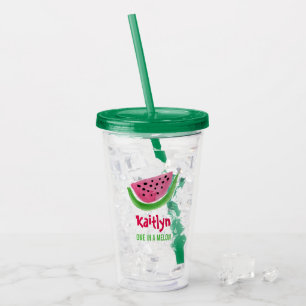 Verre En Acrylique One In a Melon Watermelon Nom personnalisé