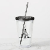 Verre En Acrylique Orca tribale noire et blanche (Dos)