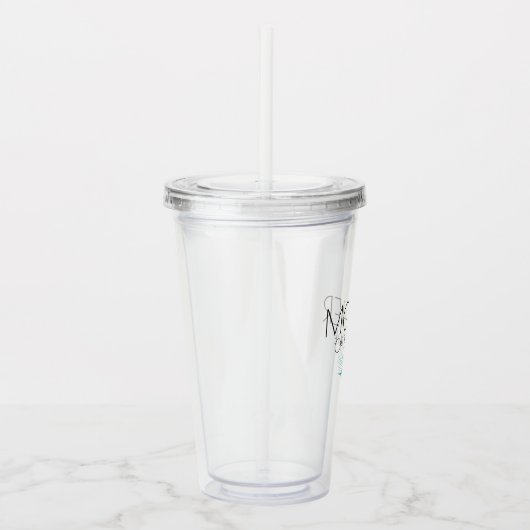 Verre En Acrylique Palm Tropical Feuille Mariage Bachlorette Party (Droite)