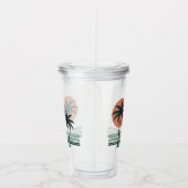 Verre En Acrylique Palmier tropical rétro/vintage (Droite)