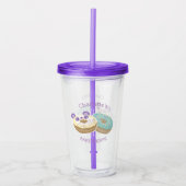 Verre En Acrylique Panda Donut Bakery violet et vert (Devant)