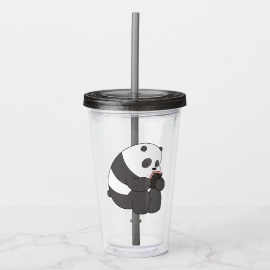 Verre En Acrylique Panda From We Bare Bears Tumbler Design (Devant)