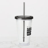 Verre En Acrylique Papa des filles #Surnuméroté (Droite)