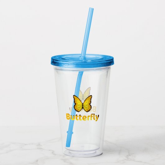 Verre En Acrylique Papillon (Dos)