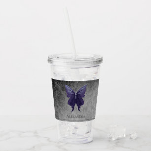 Verre En Acrylique Papillon à bijoux pourpre