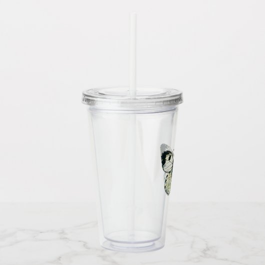 Verre En Acrylique Papillon blanc (Droite)